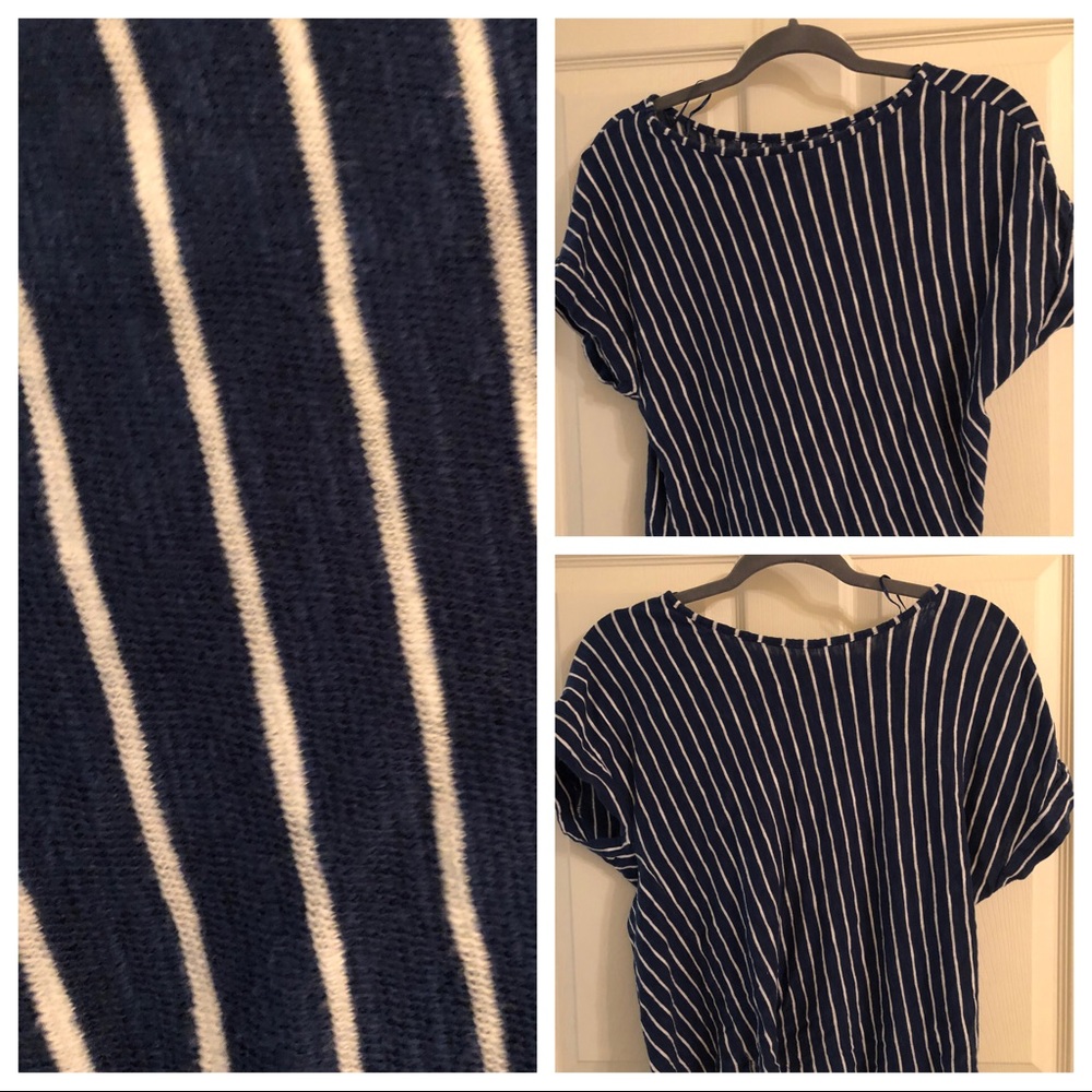 Nautical Blue and White Short Sleeve